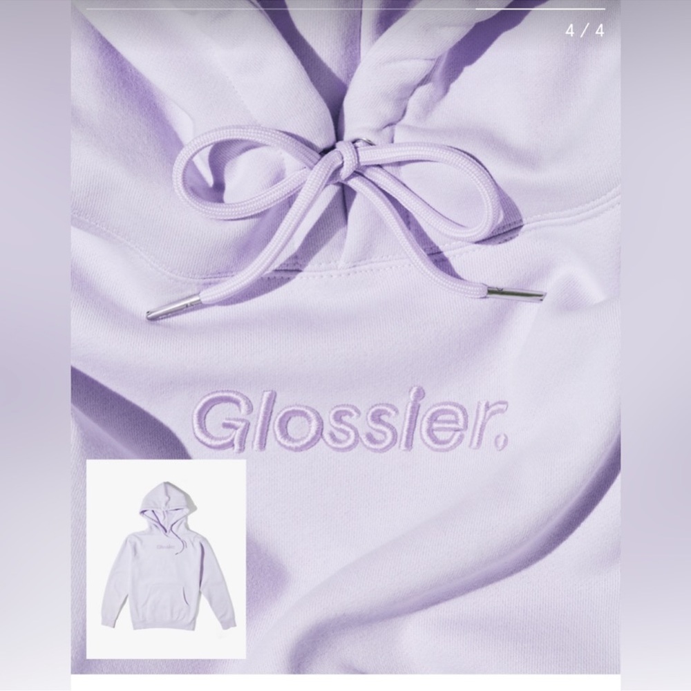 Glossier Limited Edition Lavender Hoodie Large NWT - Picture 4 of 12